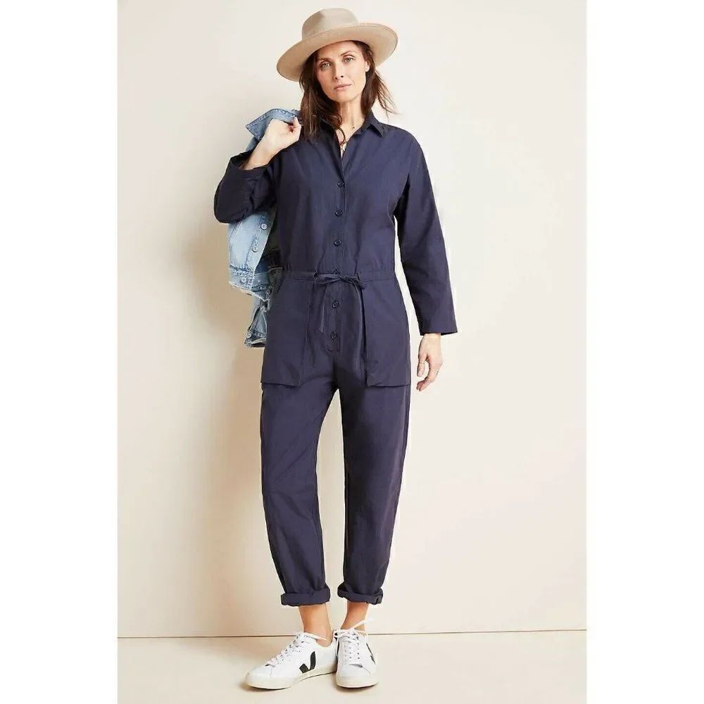 NEW ANTHROPOLOGIE X VELVET GRAHAM & SPENCER Sz S JOSEPHINE UTILITY JUMPSUIT